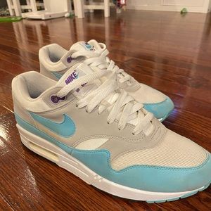 Nike Air Max 1 Anniversary Aqua OG 908375-105 2017 Release Men's Size 10 / RARE!